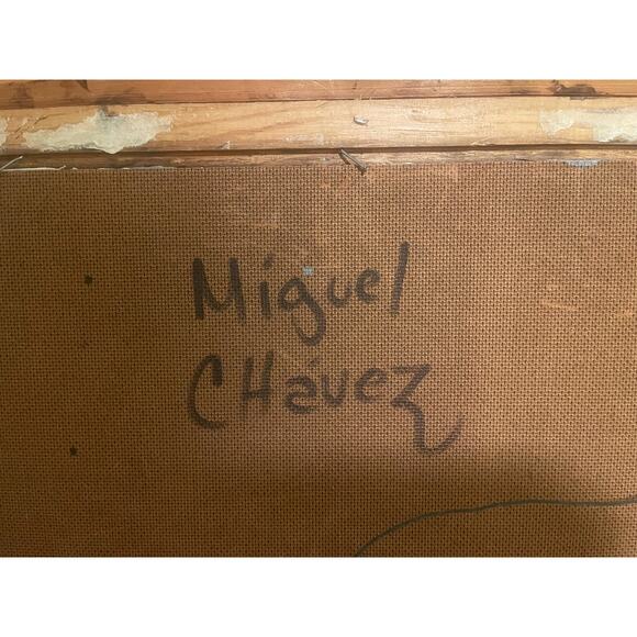 M. CHAVEZ Abstract Oil Painting Orig Latin Street Art - Picture 9 of 9